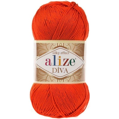 Alize příze Diva 37 sytá oranžová