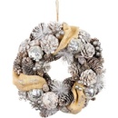 Veniec MagicHome Vianoce krémový 33 x 9 cm