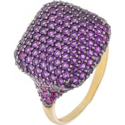 Zlaton Prsten žluté zlato se zelenými kameny 000690802236