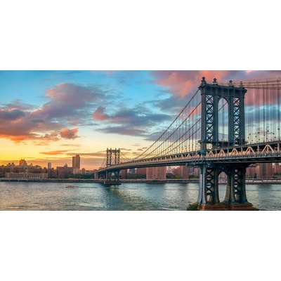 Manhattan Bridge při západu slunce plátno 1 120x60