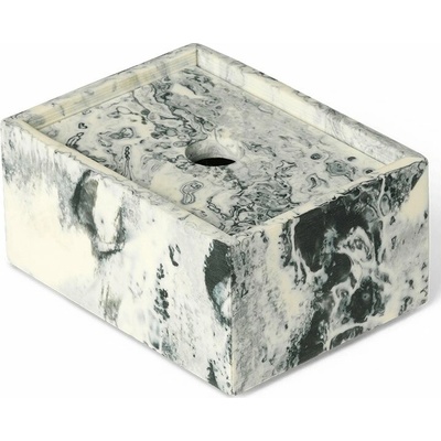 Ferm Living Mist 10 x 7,5 cm biela zelená živica