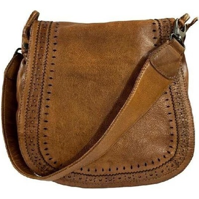 Noelia Bolger kožená dámská crossbody kabelka koňaková NB 2031 cognac