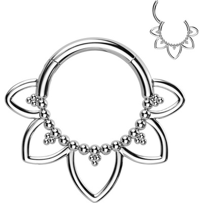 Šperky4U Segment kruh helix cartilage tragus septum piercing titan TIT1294-1210