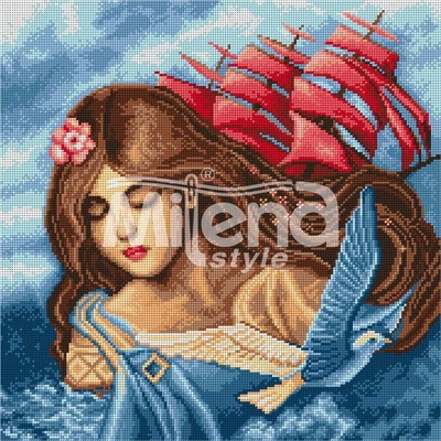 Milena Style Алени платна - гоблен със схема конци Ariadna 1: 1