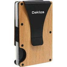 Daklos Wood RFID bezpečnostní dřevěná mini s klipem bambus Daklos