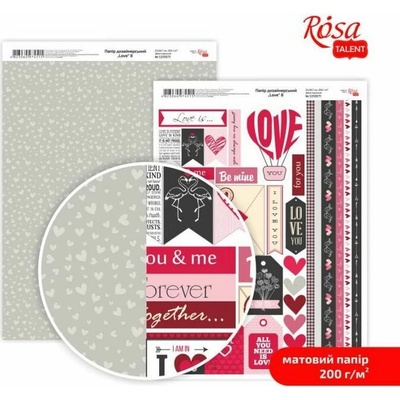 Scrapbookingové papíry Love A4 - No. 8