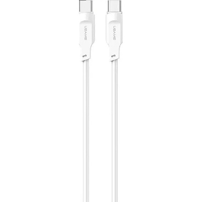 Usams US-SJ567 Type-C/USB-C na Type-C/USB-C PD 100W datový pro rychlé nabíjení se světlem, 120cm, bíý