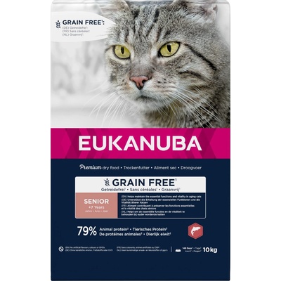 EUKANUBA Grain Free Senior Losos 10 kg