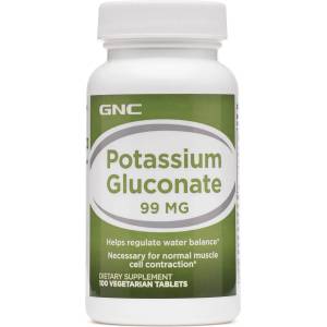 GNC КАЛИЙ ГЛЮКОНАТ 99 МГ 100 ТАБЛЕТКИ | gnc