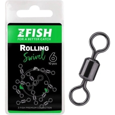 Zfish Obratlík Rolling Swivel Velikost 6 30kg 10ks – Zboží Dáma