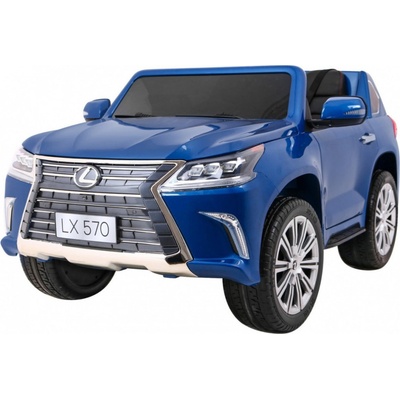 Joko elektrické autíčko Lexus LX570 lakované pohon 4x4 penové kolesá kožené sedadlo FM rádio modrá
