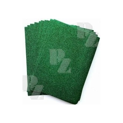 Mechová pryž A4 Moosgummi třpytivá zelená 10ks