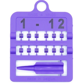 E-Z Split Ring Kroužky číselné, 2,5 mm/ fialové 1-12