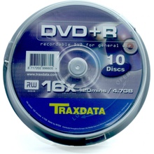 Traxdata DVD+R 4,7GB 16x, cakebox, 10ks