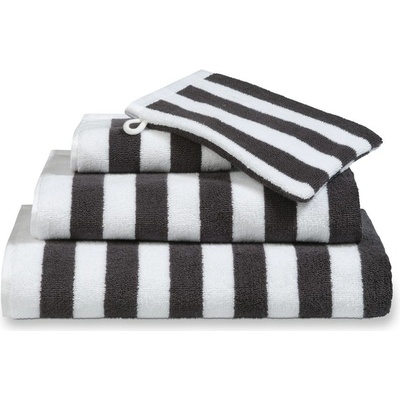 Vandyck Ručník Verona Stripes Off black 60 x 110 cm