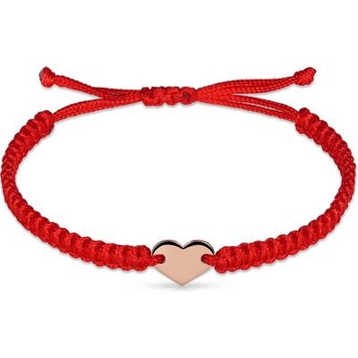 Danfil zlaté srdce s červenou šňůrkou DLB/BLL007 růžové zlato