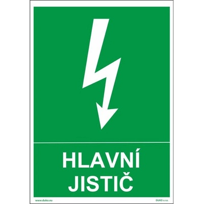DUKO HLAVNÍ JISTIČ Formát: 105 x 148 mm, Materiál: samolepící vinylová fólie