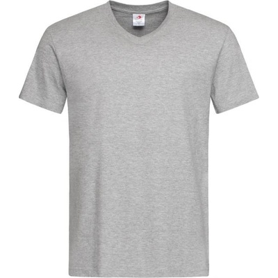Stedman Classic V-NECK pánské tričko s výstřihem do V grey heather