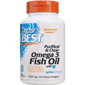 Doctor's Best Omega 3 Fish Oil with Goldenomega, 1000 mg, 120 капсули, Doctor's Best