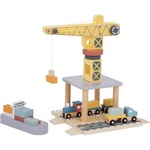 Tooky toys Дървен пристанищен кран Tooky Toy
