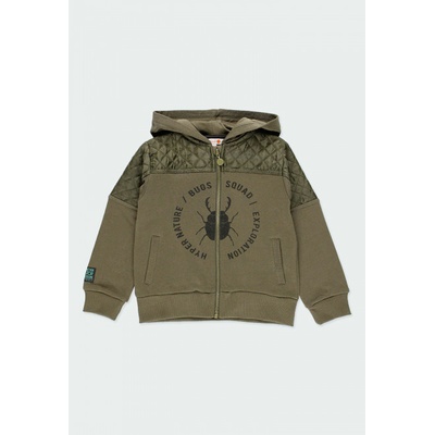 Boboli khaki mikina s kapucňou tmavozelená