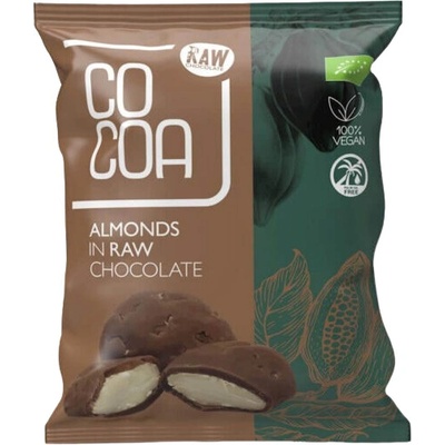 COCOA BIO Mandle v raw hořké čokoládě 70 g