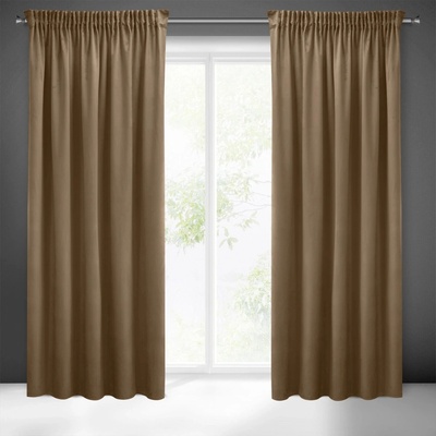 Pierre Cardin ZATEMŇOVACÍ ZÁVES NA PÁSKE PIERRE CARDIN SIBEL 140X270 CM HNEDÁ