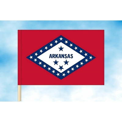 LIBEA, s.r.o. Arkansas vlajka Rozměr: 30×45 cm, Uchycení: Návlek na žerď