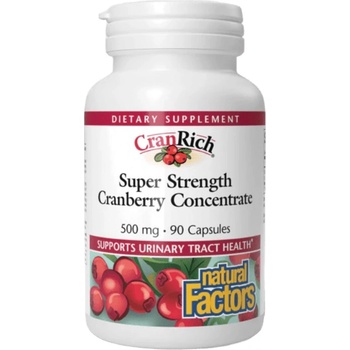 Natural Factors Super Strength Cranberry Concentrate 500 mg, 90 Capsules