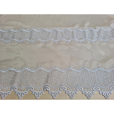 Luxusní vyšívaná záclona GERSTER 11786/0001 175 cm