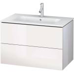 Duravit L-Cube - Шкафче за умивалник 55x82x48 см, 2 чекмеджета, лъскаво бяло LC624102222 (LC624102222)