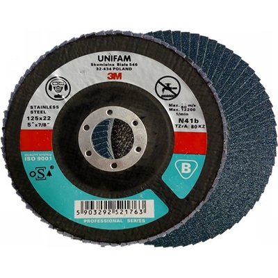 Kotúč lamelový 125mm zr. 80 3M UNIFAM (XC004807878) šikmý 7000105510 TZrA80KZ
