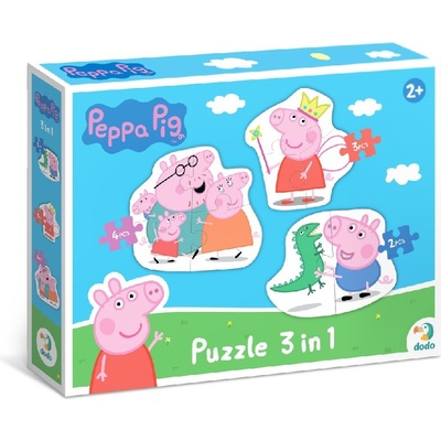 DODO Prasátko Peppa Rodina 3v1 2,3,4 dielov