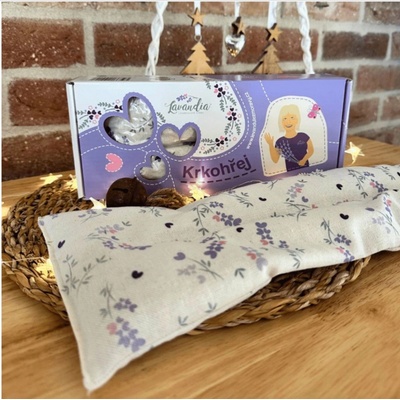 Lavandia Krkohřej nahřívací polštářek s bio levandulí Levandulový