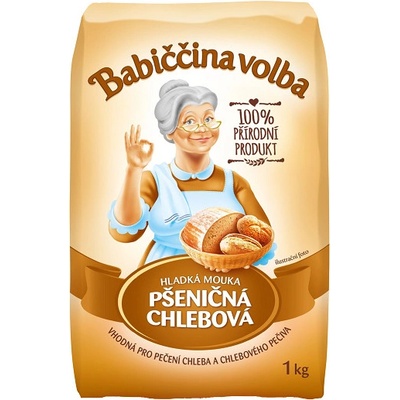 Babiččina volba Hladká mouka pšeničná chlebová 10 x 1 kg