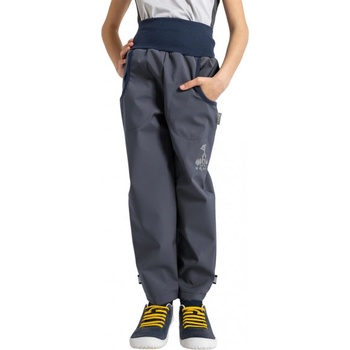 Unuo Dětské softshellové kalhoty bez zateplení Basic Tm. šedá