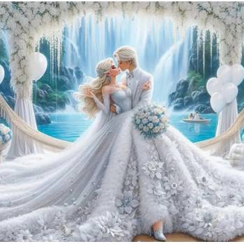 Norimpex - Puzzle Paint by numbers: Wedding 40x50cm - 1 - 39 piese