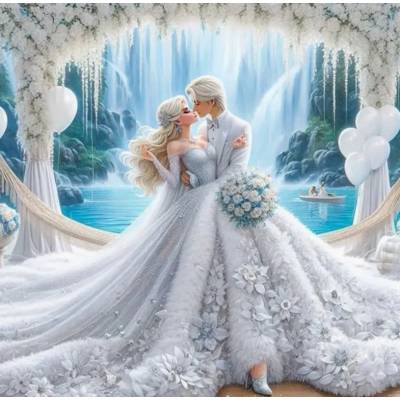 Norimpex - Puzzle Paint by numbers: Wedding 40x50cm - 1 - 39 piese
