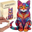 Kruzzel 22878 Drevené puzzle mačka 130 ks