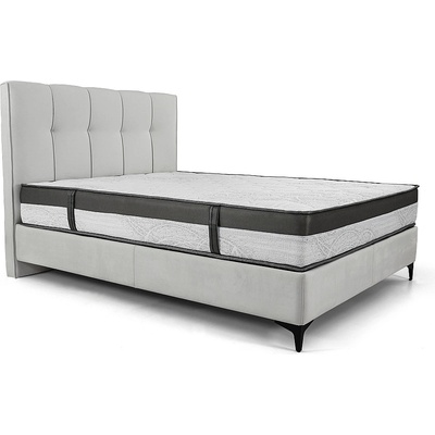 Мебели КАМБО Тапицирано легло Boxspring светлосиво Ida B1 Aria 13 K1 Black