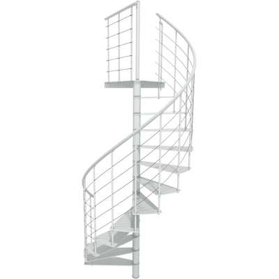 Minka STAIRS Kovové točité schodisko Milano biele pr. 140 cm