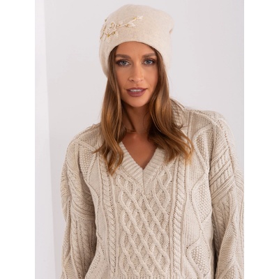 Wool Fashion Italia čepice AT-CZ-2329.79 Béžová