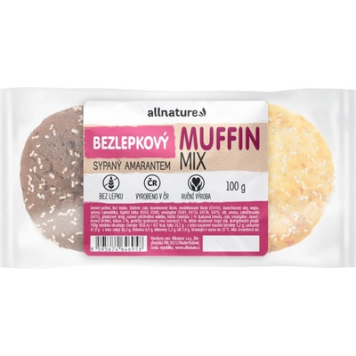 Allnature Bezlepkový muffin MIX sypaný amarantem čerstvý 100 g – Zbozi.Blesk.cz