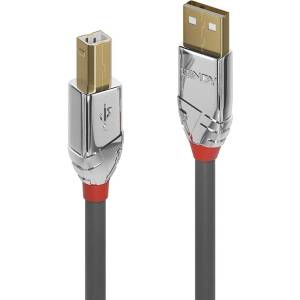 Lindy Кабел Lindy LNY-36645, от USB A(м) към USB B(м), 7.5m, сив (LNY-36645)