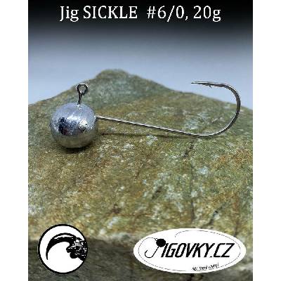 Jigovky.cz Jigové hlavičky Sickle vel.6 20g 5 ks