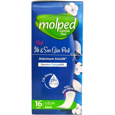 MOLPED дамски ежедневни превръзки, Памук, Uzun, 16 броя