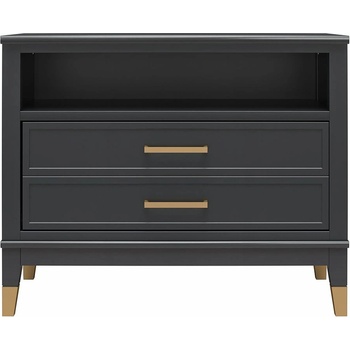 CosmoLiving by Cosmopolitan Черно нощно шкафче Westerleigh - CosmoLiving by Cosmopolitan (8783872COM)