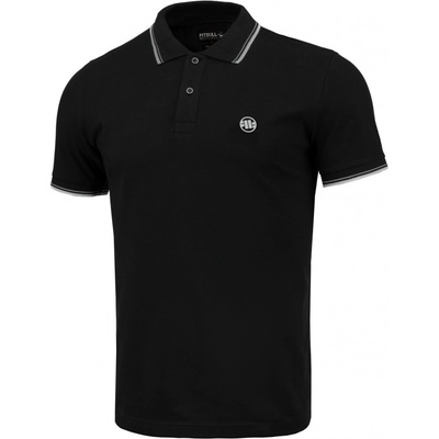 PitBull West Coast polo triko Pique Stripes Regular černé