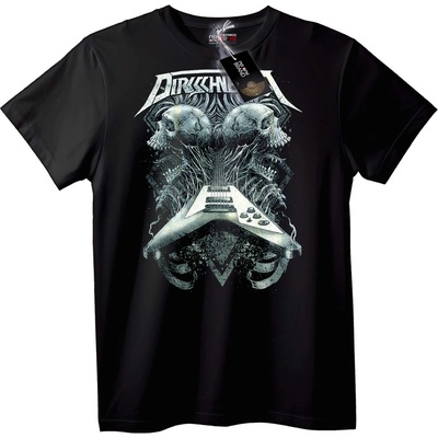 NOONEBRAND Тениска DIRKSCHNEIDER с китарни черепи - XL, Black