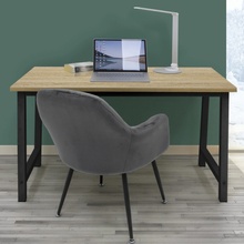 ML-Design Obdĺžnikový stôl ML-Design, 120 x 60 x 75 cm, čierny/dub, z MDF